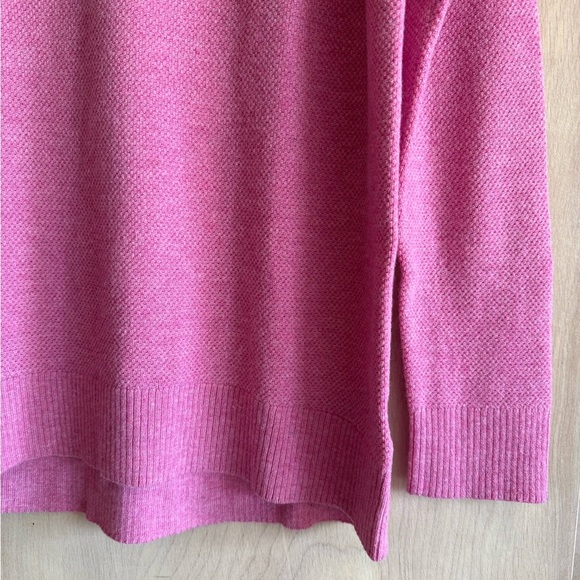 GAP V-Neck True Soft Sweater Pink Heather Merino Wool Blend Size M - Picture 3 of 12